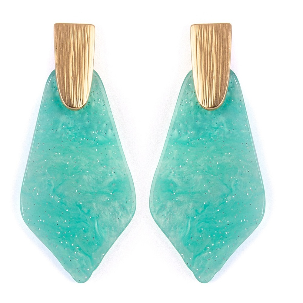 🌞SUMMER SALE🌞 Aqua petal acetate earrings
